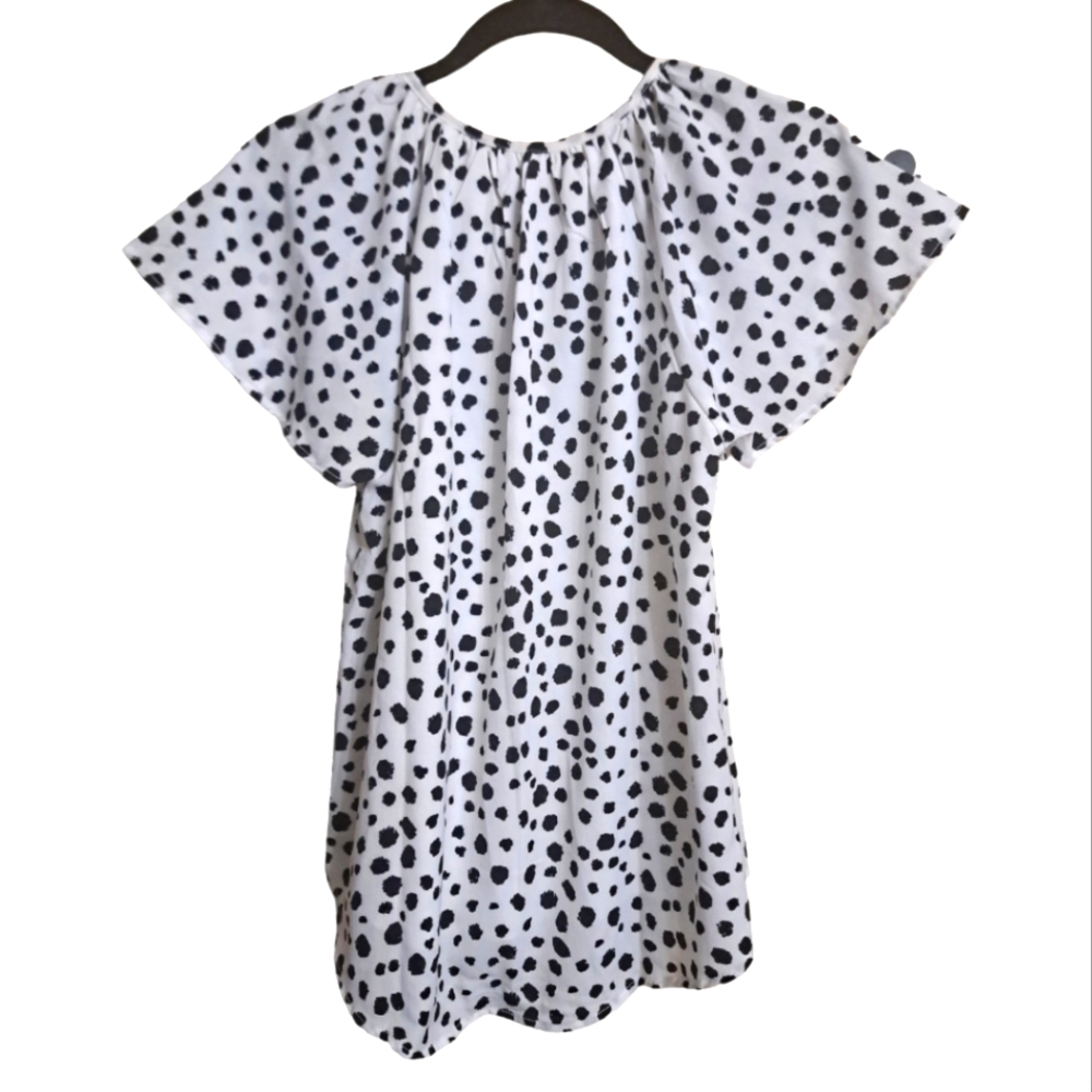 Women's layered Size small animal print top